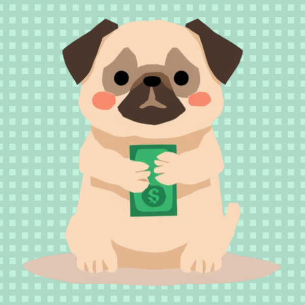 金策に励むパグ